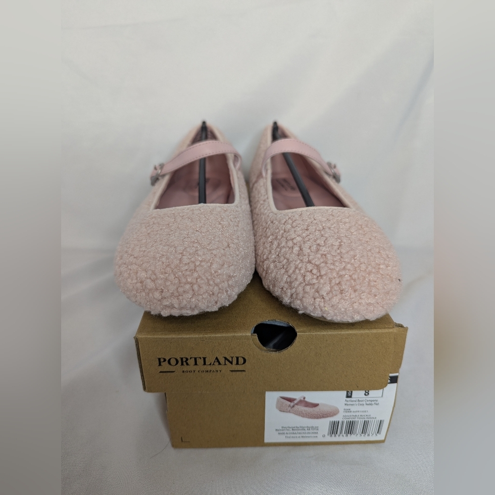 NIB Portland Boot Company Women's Cozy Teddy Flats Size 8